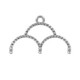 Cymbal ™ DQ metal ending Skaloti III for 11/0 beads - Antique silver